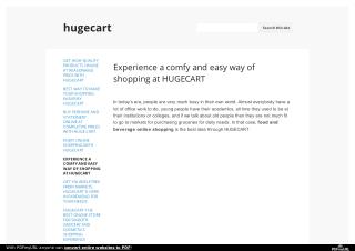 Experience a comfy and easy way of shopping at HUGECART