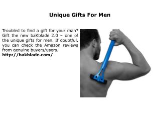 Unique Gifts For Men