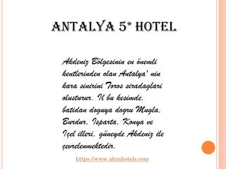 Antalya 5* Hotel