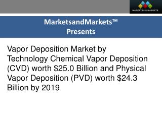 Vapor Deposition Market by Technology Chemical Vapor Deposition (CVD) worth $25.0 Billion and Physical Vapor Deposition