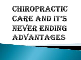 Advantages of Chiropractic Care in Vancouver