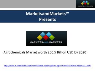 Agrochemicals Market worth 250.5 Billion USD by 2020