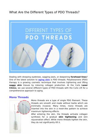 What Are the Different Types of PDO Threads?