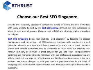 Choose our best seo Singapore