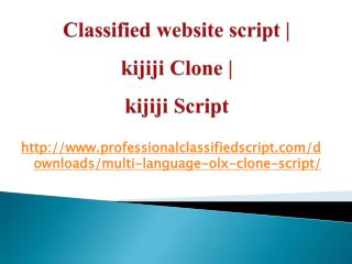 Classified website script | kijiji Clone | kijiji Script
