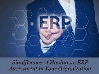Significance of Having an ERP Assessment in Your Organization