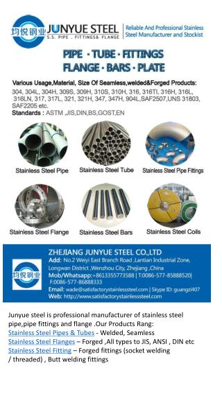 High quality stainless steel pipe ,fittings and flange