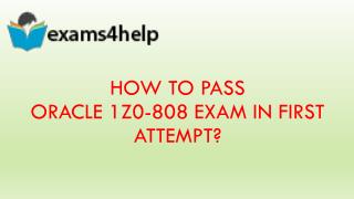 Get Latest Oracle 1z0-808 Exam with 1z0-808 PDF Dumps