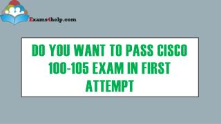 Latest 100-105 Exam with 100-105 PDF Dumps