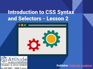 Introduction to CSS syntax and selectors - lesson 2