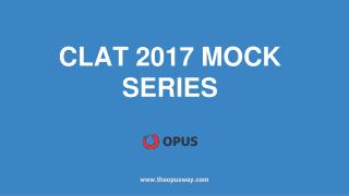 CLAT 2017 Mock Series