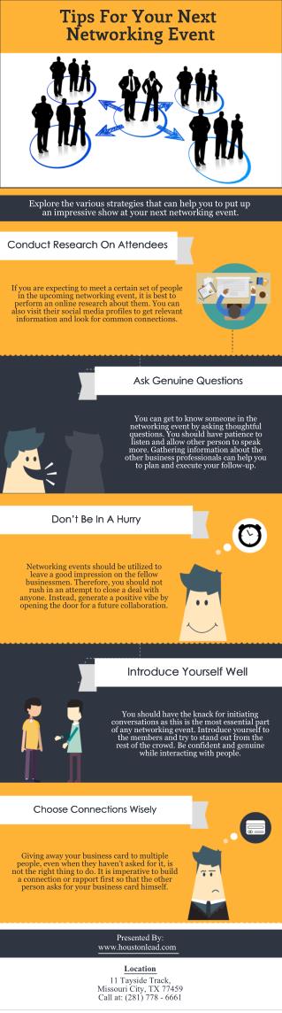 Tips For Your Next Networking Event