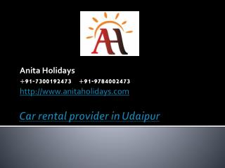 Car Rental provider in Udaipur
