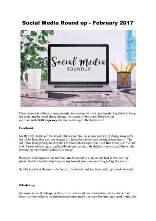 Social Media Round up - February 2017