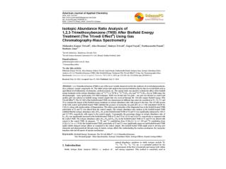 Isotopic Abundance Ratio Analysis of 1,2,3-Trimethoxybenzene (TMB) After Biofield Energy Treatment (The Trivedi Effect®)