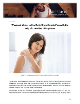 Ways and Means to Find Relief from Chronic Pain with the Help of a Certified Chiropractor
