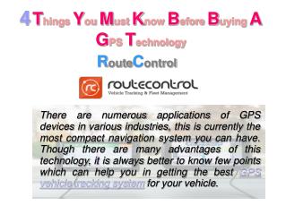 4 Things You Must Know Before Buying a GPS Technology