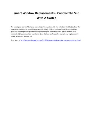 Smart Window Replacements - Control The Sun With A Switch