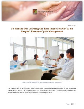 18 Months On: Learning the Real Impact of ICD-10 on Hospital Revenue Cycle Management