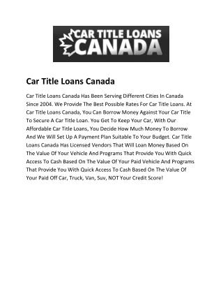 car title loans canada