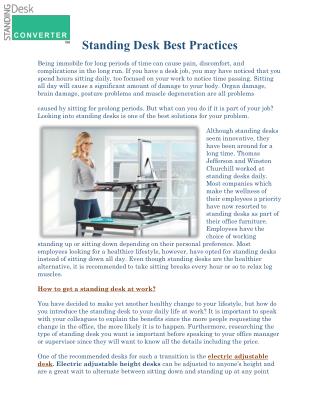 How to get a standing desk at work?