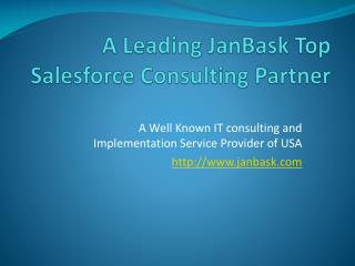 A Leading JanBask Top Salesforce Consulting Partner