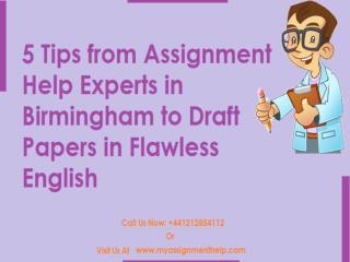 5 Tips from Assignment Help Experts to Draft A Paper in Flawless English