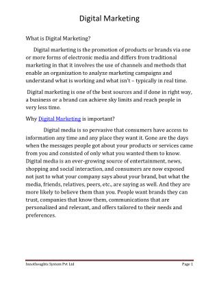 What is Digital Marketing?