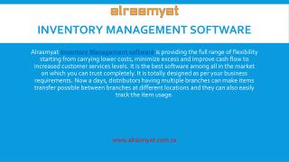 Make better performance of your warehouse with Alrasmyat Inventory Management Software