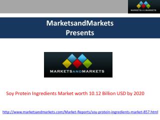 Soy Protein Ingredients Market worth 10.12 Billion USD by 2020