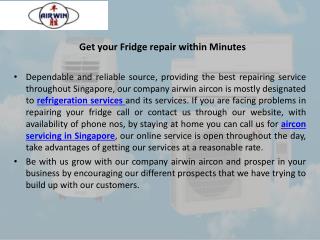 Get your fridge repair within minutes