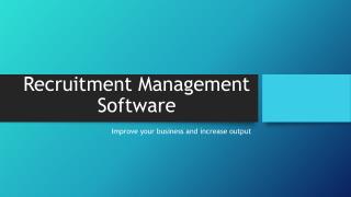 Recruitment management software
