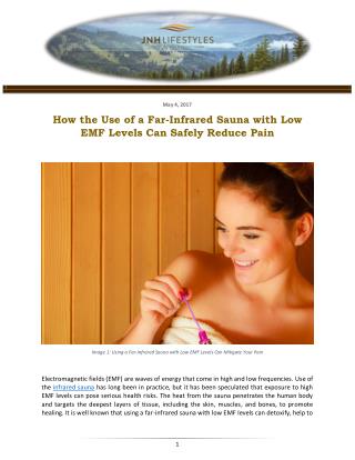 How the Use of a Far-Infrared Sauna with Low EMF Levels Can Safely Reduce Pain