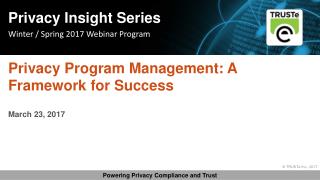 Privacy Program Management: A Framework for Success | TRUSTe