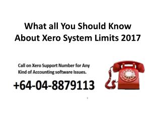 What all You Should Know About Xero System Limits 2017