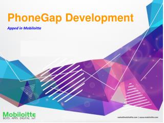 PhoneGap Development Services - Mobiloitte