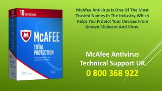McAfee Antivirus Tech Support 0 800 368 9229 UK