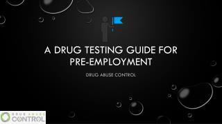 A Drug Testing guide for pre-employment