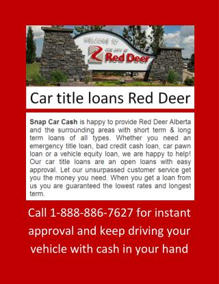 Car title loans Red Deer