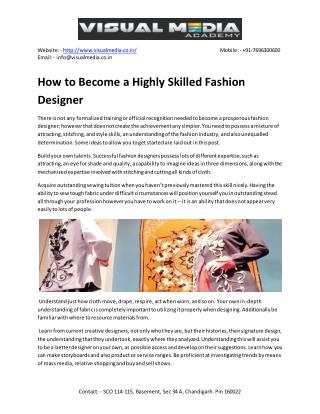 Fashion Designing courses in Chandigarh