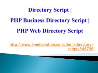 Directory Script | PHP Business Directory Script | PHP Web Directory Script