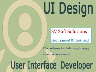 Live UI Developer Training in USA, UK, Canada and India | SV Soft Solutions