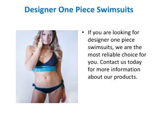 Designer One Piece Swimsuits