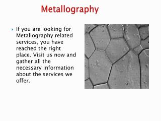 Metallography