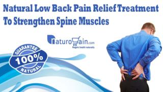 Natural Low Back Pain Relief Treatment To Strengthen Spine Muscles