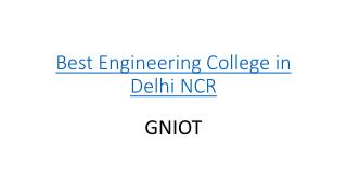 Top 10 private engineering Colleges in Delhi NCR - GNIOT