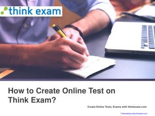 How to Create Online Test on Think Exam?