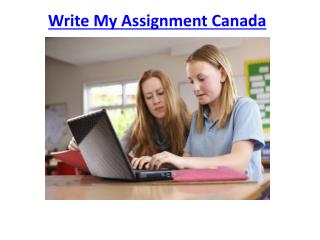 Write My Assignment Online in Canada