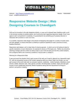 Responsive Web Designing Courses in Chandigarh
