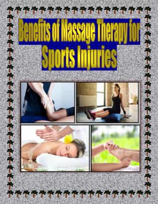 Benefits of Massage Therapy for Sports Injuries